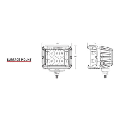 RIGID Industries RIGID Industries D-SS Series PRO Flood LED Surface Mount - Pair - Black Lighting