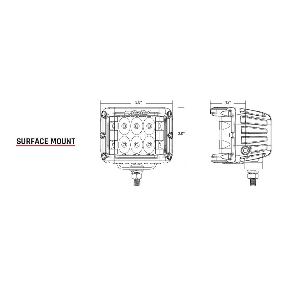 RIGID Industries RIGID Industries D-SS Series PRO Spot LED Surface Mount - Pair - White Lighting