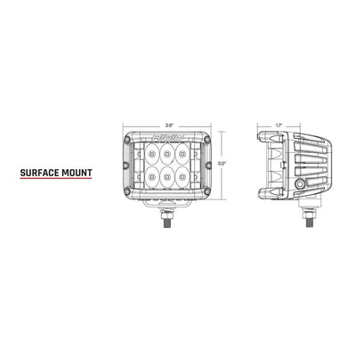 RIGID Industries RIGID Industries D-SS Series PRO Spot LED Surface Mount - Pair - White Lighting