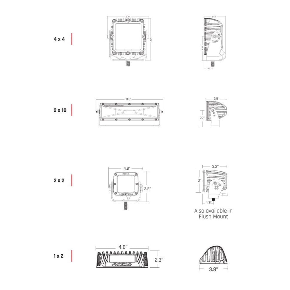 RIGID Industries RIGID Industries DC Scene Light - 2" x 2" 115° Light - White Lighting