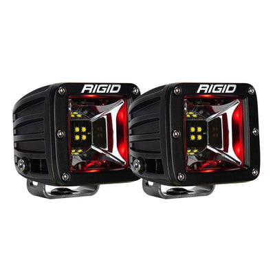 RIGID Industries RIGID Industries Radiance Scene Lights - Surface Mount Pair - Black w/Red LED Backlight Lighting