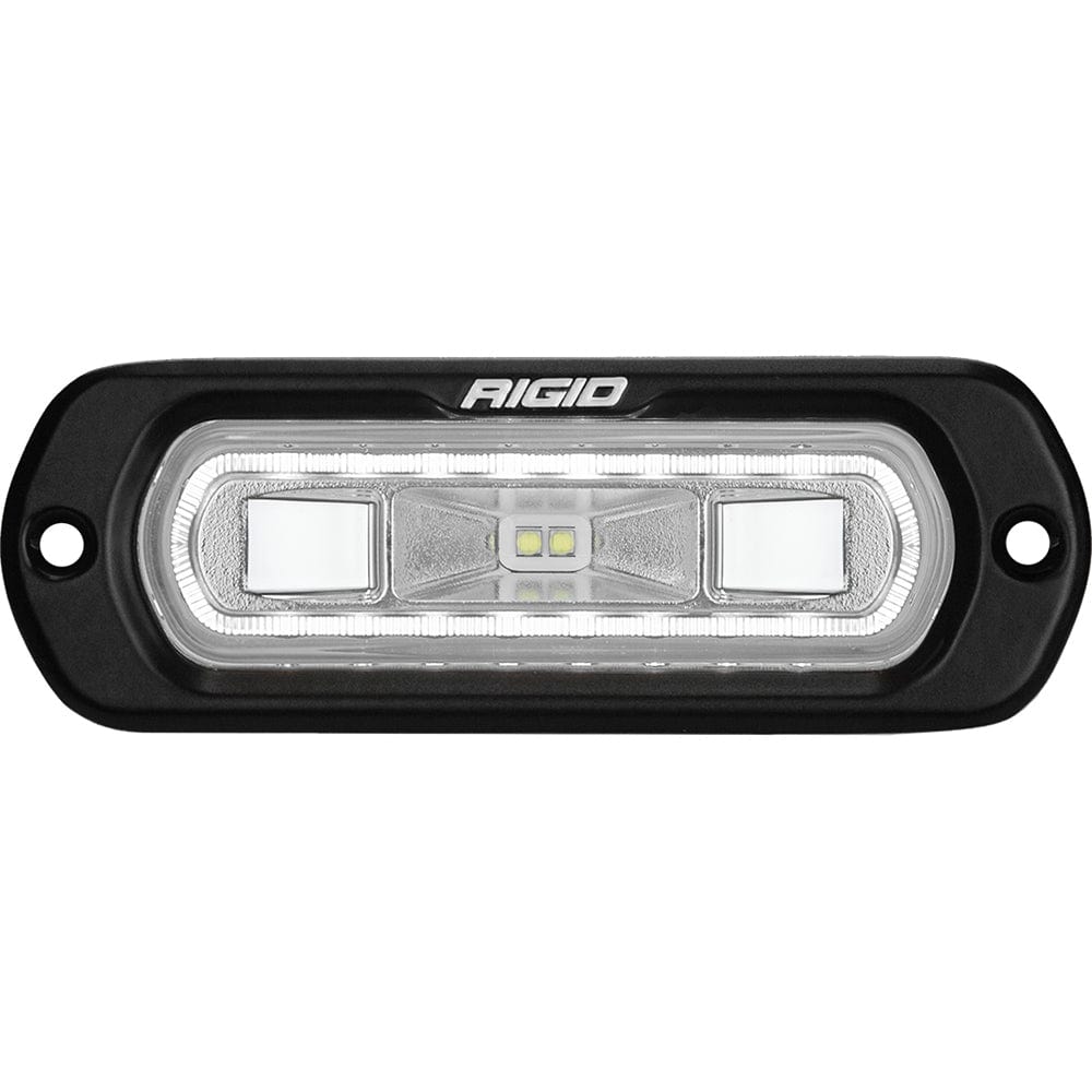 RIGID Industries RIGID Industries SR-L Series Marine Spreader Light - Black Flush Mount - White Light w/White Halo Lighting