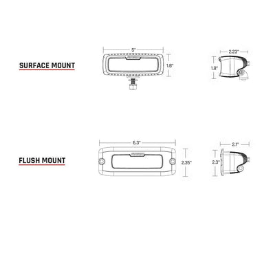 RIGID Industries RIGID Industries SR-Q Series PRO Hybrid-Diffused LED - Flush Mount - Pair - White Lighting