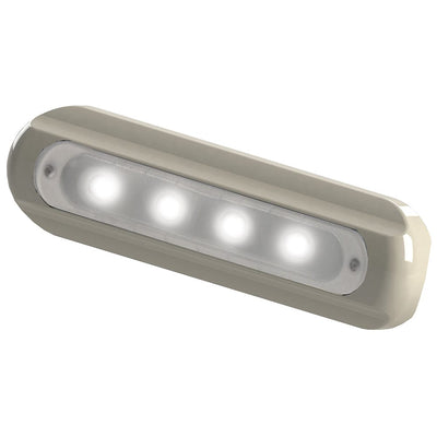 TACO Marine TACO 4-LED Deck Light - Flat Mount - White Housing Lighting