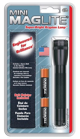 Maglite Maglite Mini 2-Cell AA Flashlight with Holster Black Lights