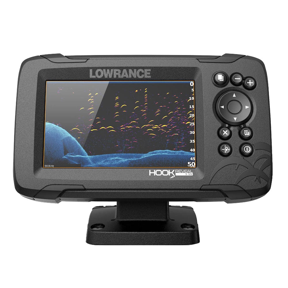 Lowrance Lowrance HOOK Reveal 5 Chartplotter/Fishfinder w/SplitShot Transom Mount Transducer & US Inland Charts Marine Navigation & Instruments