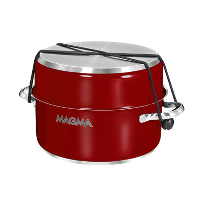 Magma Magma Nestable 10 Piece Induction Non-Stick Enamel Finish Cookware Set - Magma Red Boat Outfitting