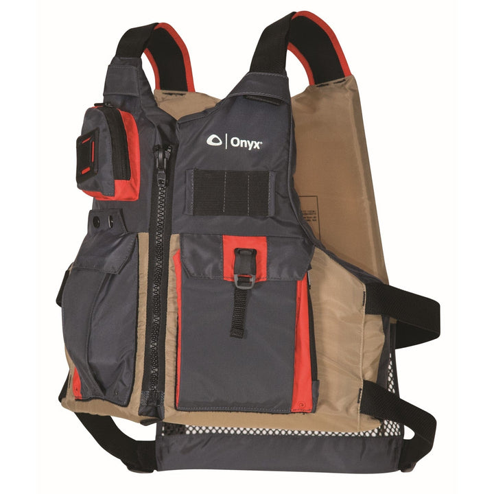 Onyx Onyx Kayak Fishing Universal Life Jacket Tan-Grey Marine And Water Sports