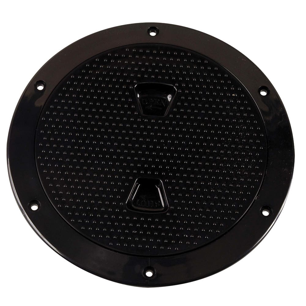 Beckson Marine Beckson 6" Non-Skid Screw-Out Deck Plate - Black Marine Hardware