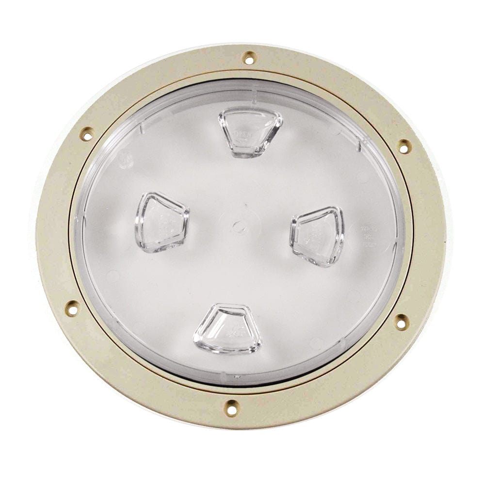 Beckson Marine Beckson 8" Clear Center Screw-Out Deck Plate - Beige Marine Hardware