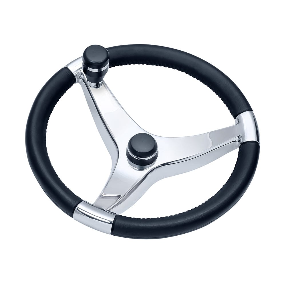 Schmitt & Ongaro Marine Schmitt & Ongaro Evo Pro 316 Cast Stainless Steel Steering Wheel w/Control Knob - 13.5" Diameter Marine Hardware