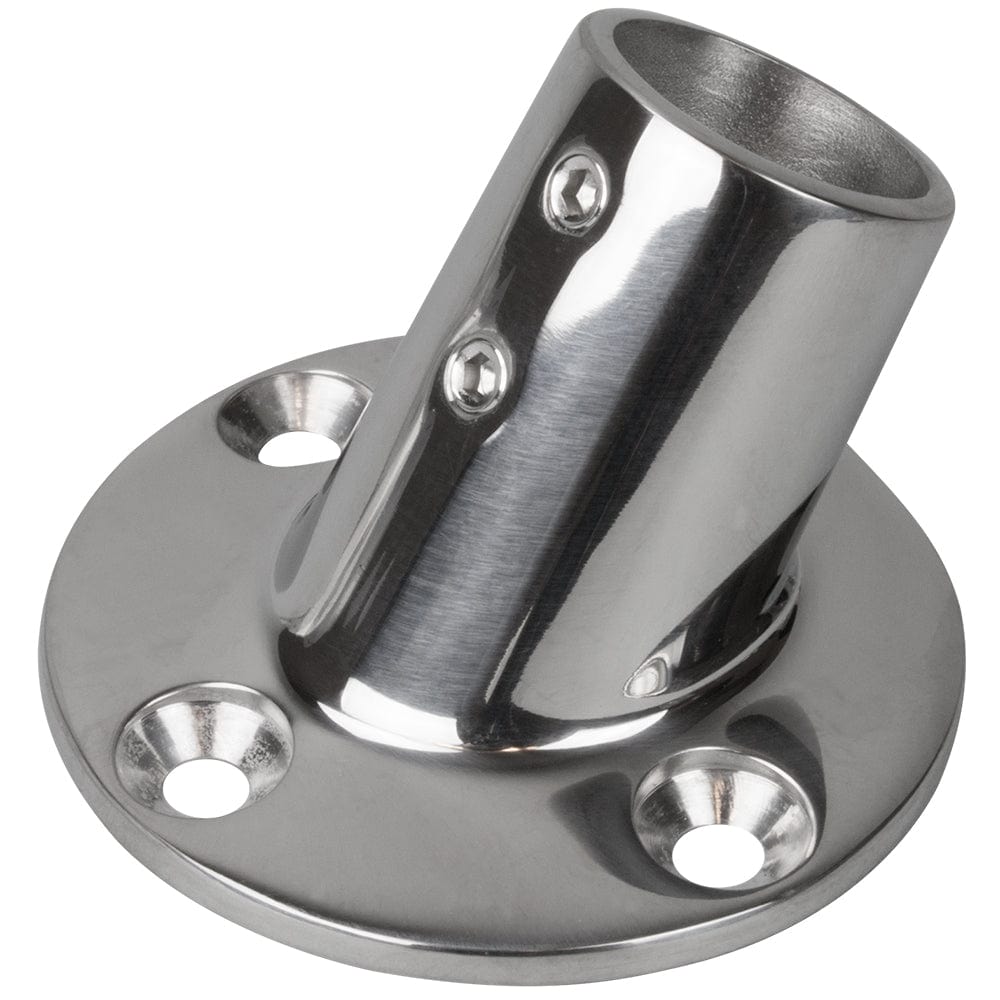 Sea-Dog Sea-Dog Rail Base Fitting 2-3/4" Round Base 60° 316 Stainless Steel - 1" OD Marine Hardware