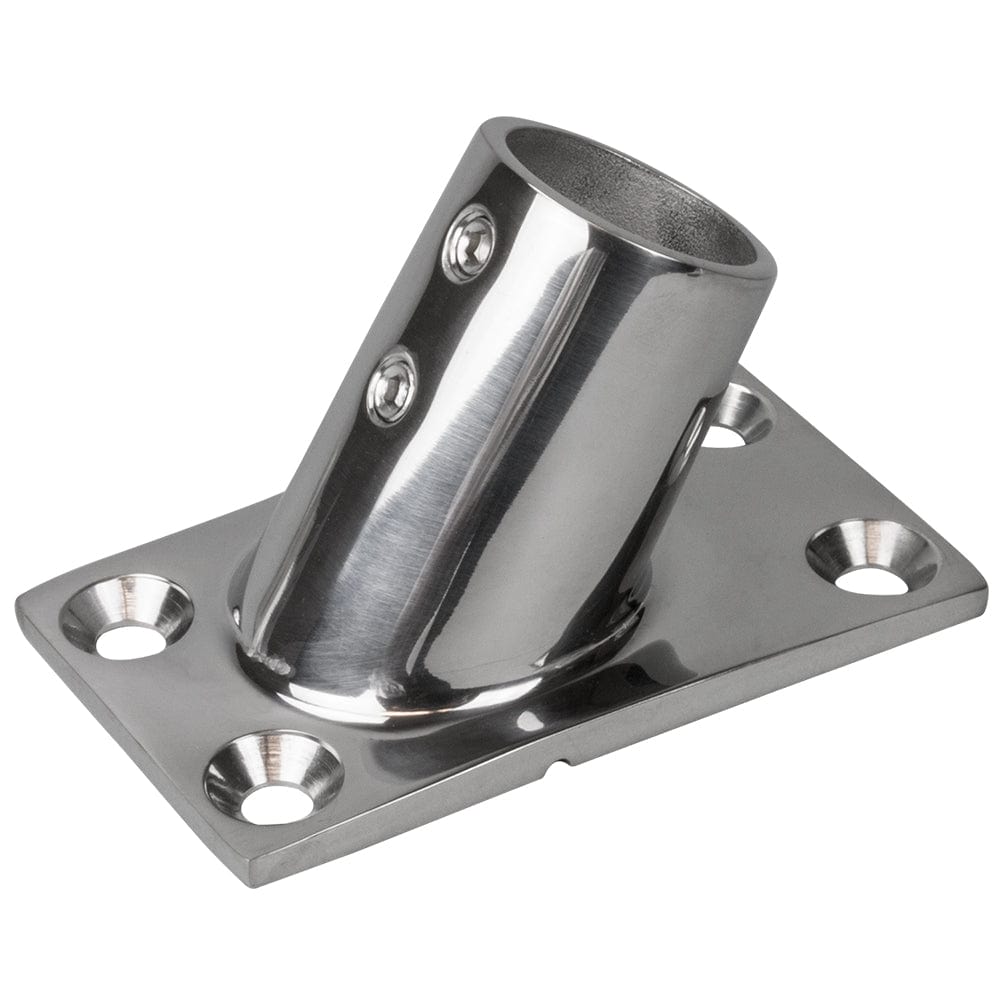 Sea-Dog Sea-Dog Rail Base Fitting Rectangular Base 60° 316 Stainless Steel - 1-7/8" x 3-1/4" - 1" OD Marine Hardware