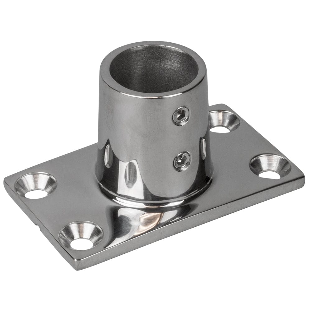 Sea-Dog Sea-Dog Rail Base Fitting Rectangular Base 90° 316 Stainless Steel - 1-7/8" x 3-3/16" - 1" OD Marine Hardware