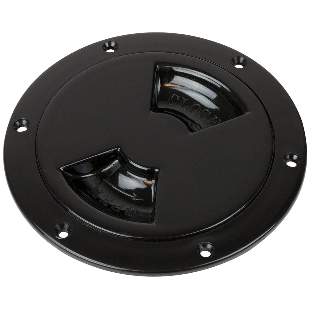 Sea-Dog Sea-Dog Smooth Quarter Turn Deck Plate - Black - 8" Marine Hardware