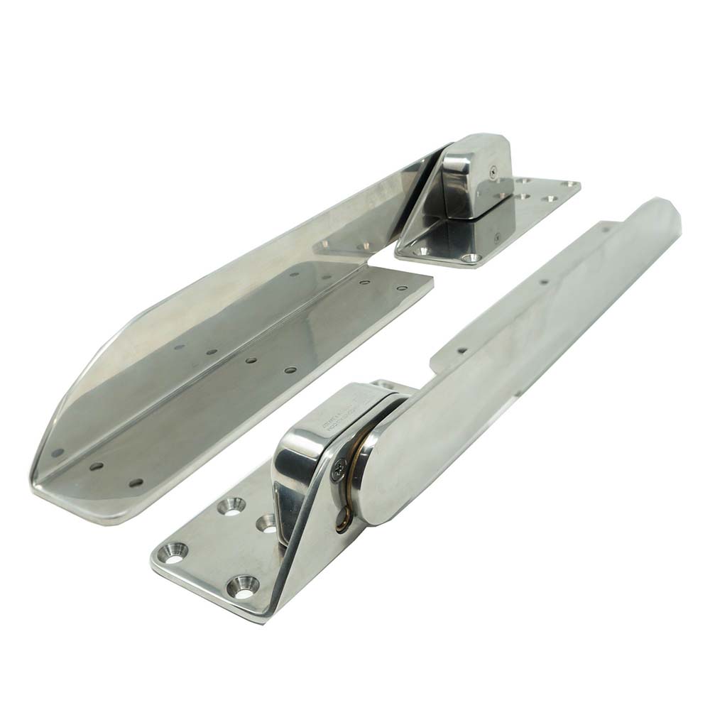 TACO Marine TACO Command Ratchet Hinges 18-1/2" Polished 316 Stainless Steel - Pair Marine Hardware