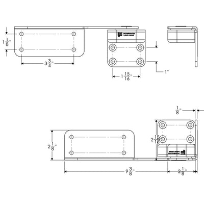 TACO Marine TACO Command Ratchet Hinges 9-3/8" Polished 316 Stainless Steel - Pair Marine Hardware