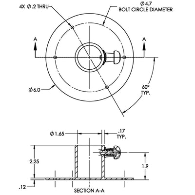 TACO Marine TACO Stainless Steel Table Base w/Locking Pin Marine Hardware