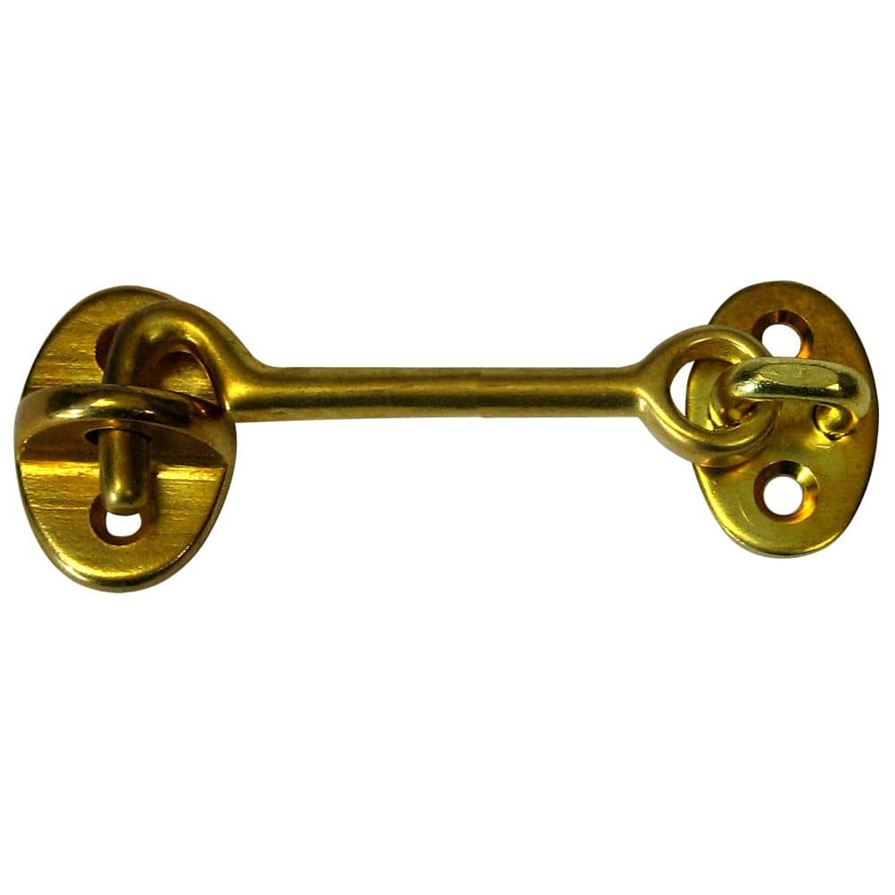 Whitecap Whitecap Cabin Door Hook - Polished Brass - 3" Marine Hardware