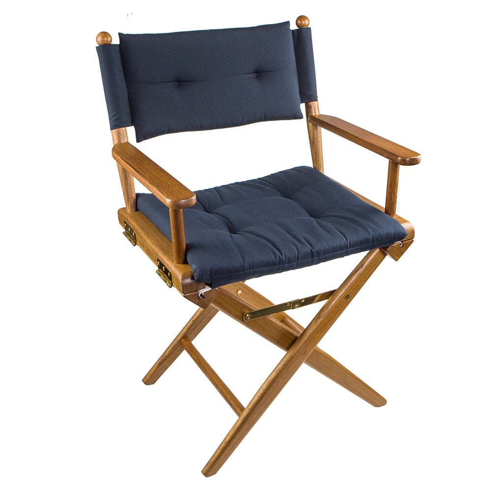 Whitecap Whitecap Director's Chair w/Navy Cushion - Teak Marine Hardware