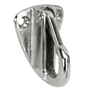 Whitecap Whitecap Fender Hook - CP/Brass - 1-9/16" x 1-3/16" Marine Hardware