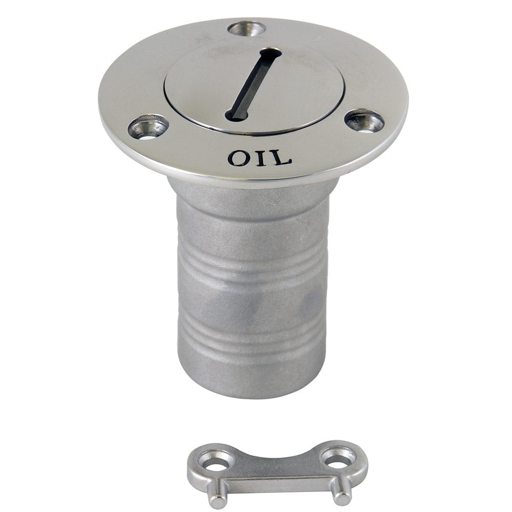 Whitecap Whitecap Hose Deck Fill - 1-1/2" Hose - Oil Marine Hardware
