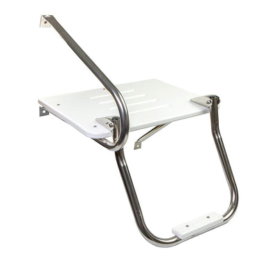 Whitecap Whitecap White Poly Swim Platform w/Ladder f/Outboard Motors Marine Hardware