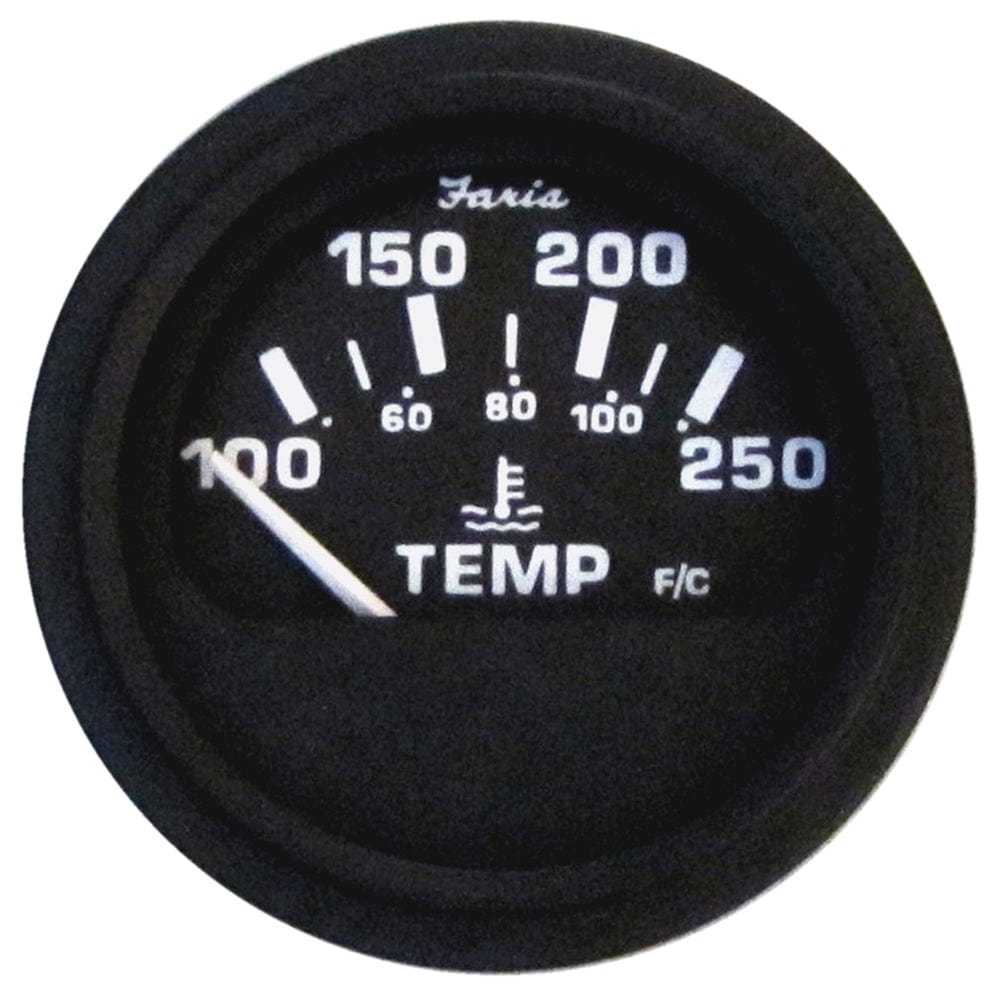 Faria Beede Instruments Faria 2" Heavy-Duty Water Temperature Gauge (100-250F) - Black Marine Navigation & Instruments