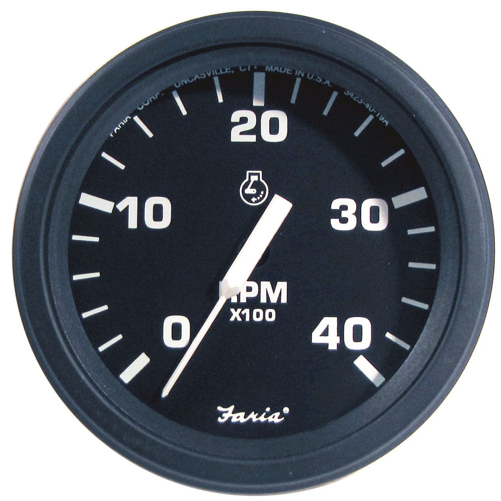 Faria Beede Instruments Faria 4" HD Tachometer (4000 RPM) Diesel (Mech Takeoff & Var Ratio Alt) - Black Marine Navigation & Instruments