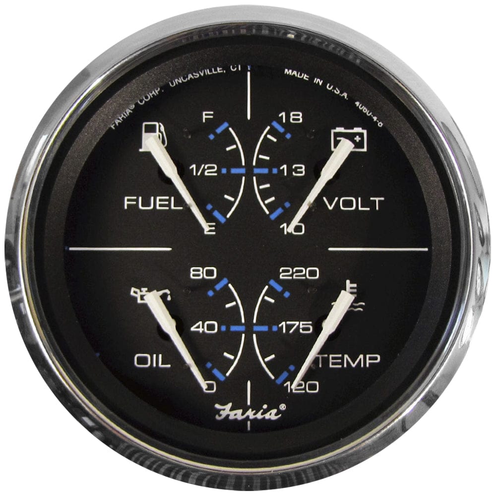 Faria Beede Instruments Faria Chesapeake Black 4" Multifunction Gauge Marine Navigation & Instruments