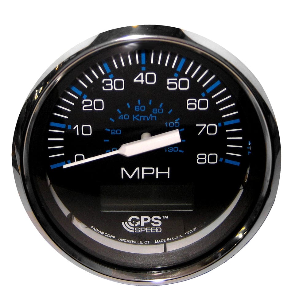 Faria Beede Instruments Faria Chesapeake Black 4" Speedometer w/ LCD Heading Display - 80MPH (GPS) Marine Navigation & Instruments