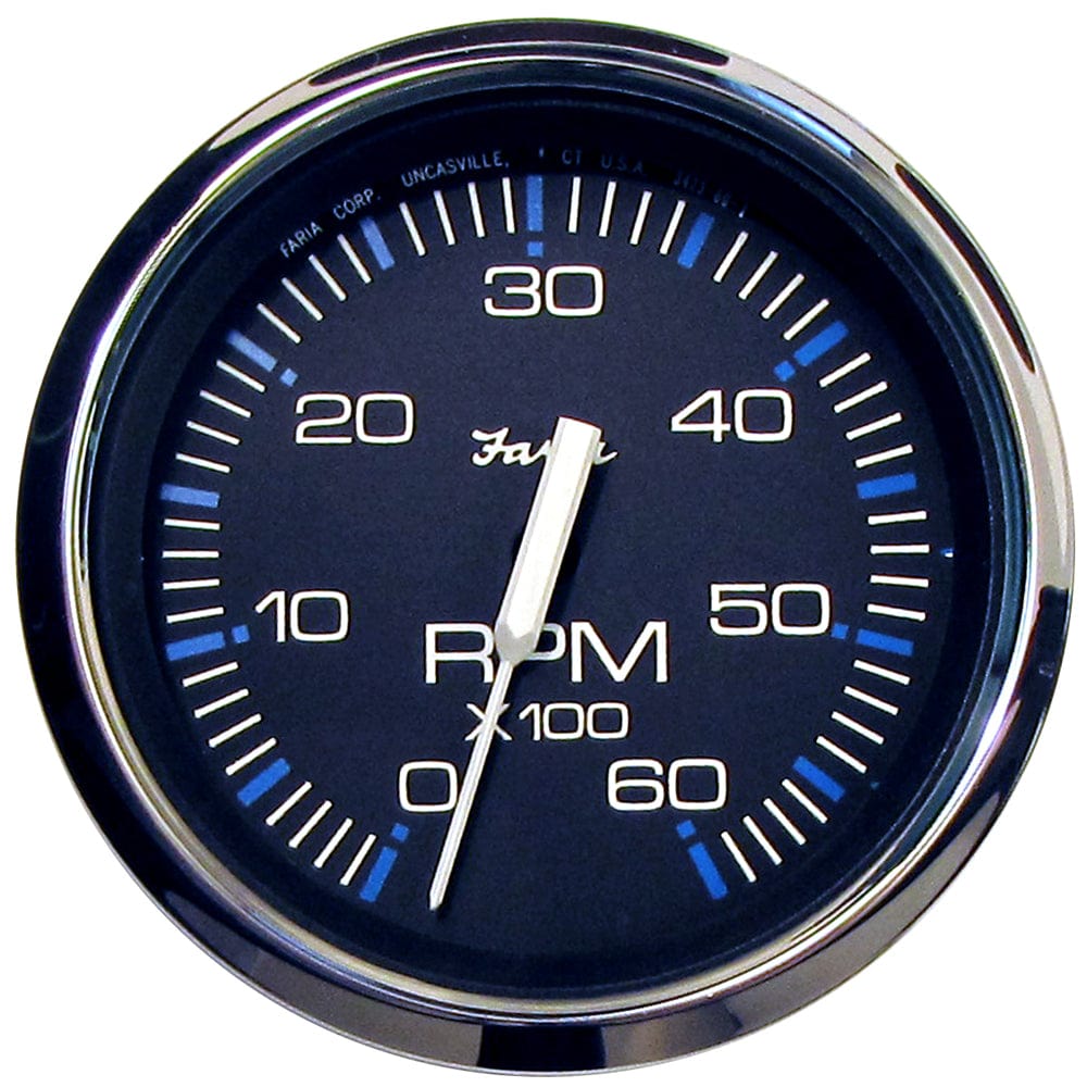 Faria Beede Instruments Faria Chesapeake Black 4" Tachometer - 6000 RPM (Gas) (Inboard & I/O) Marine Navigation & Instruments