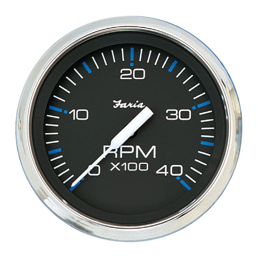 Faria Beede Instruments Faria Chesapeake Black SS 4" Tachometer - 4,000 RPM (Diesel - Magnetic Pick-up) Marine Navigation & Instruments