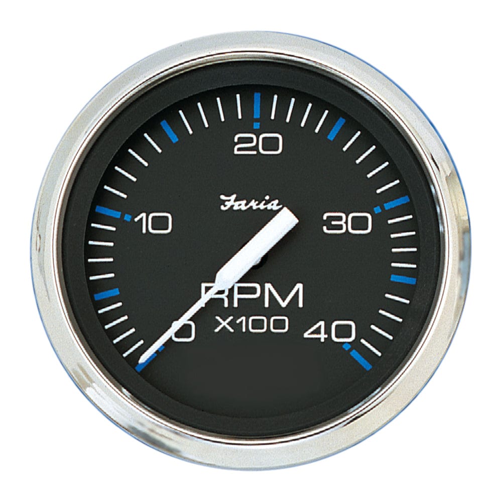 Faria Beede Instruments Faria Chesapeake Black SS 4" Tachometer - 4,000 RPM (Diesel - Magnetic Pick-up) Marine Navigation & Instruments