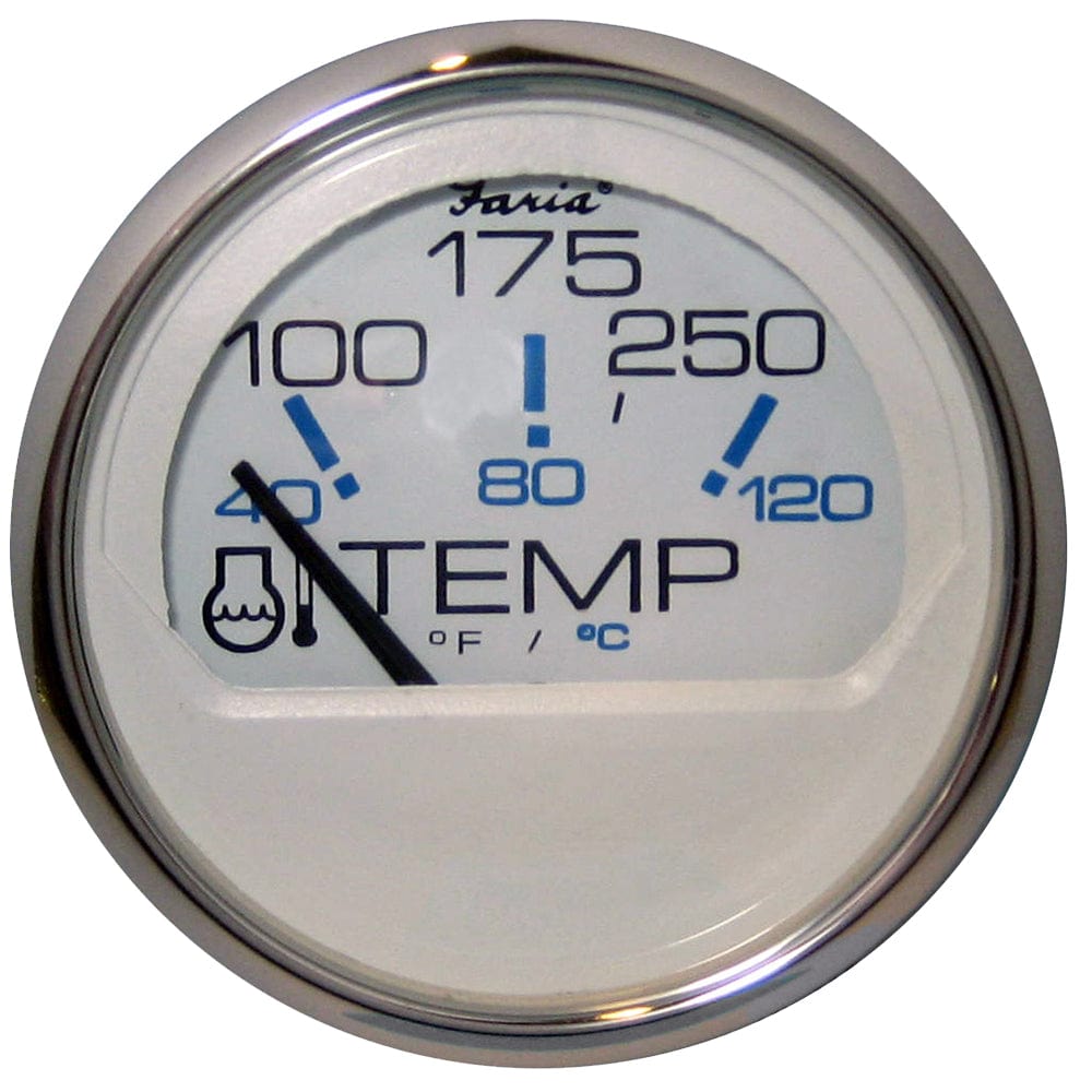 Faria Beede Instruments Faria Chesapeake White SS 2" Water Temperature Gauge - Metric (40 to 120°C) Marine Navigation & Instruments