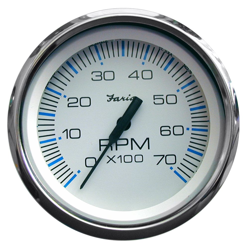 Faria Beede Instruments Faria Chesapeake White SS 4" Tachometer - 7000 RPM (Gas) (All Outboards) Marine Navigation & Instruments