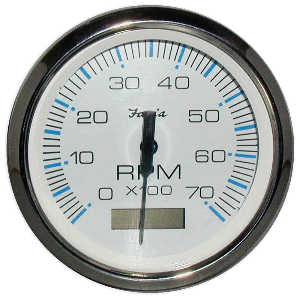 Faria Beede Instruments Faria Chesapeake White SS 4" Tachometer w/Hourmeter - 7000 RPM (Gas) (Outboard) Marine Navigation & Instruments