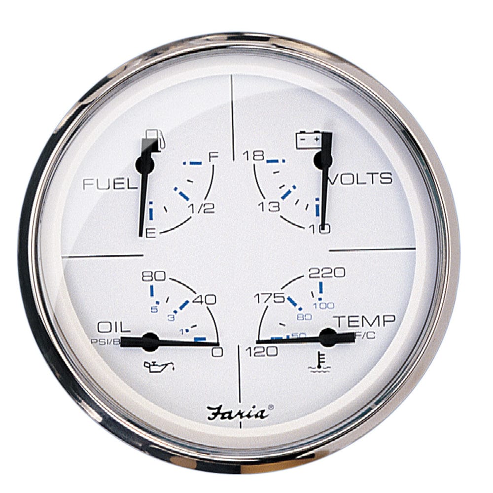 Faria Beede Instruments Faria Chesapeake White SS 5" Multifunction Gauge Marine Navigation & Instruments