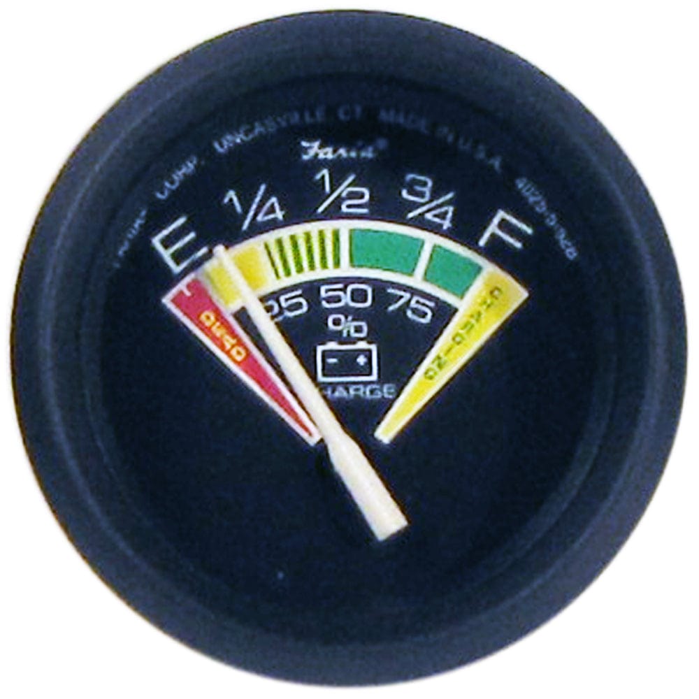 Faria Beede Instruments Faria Euro Black 2" Battery Condition Indicator (E to F) Marine Navigation & Instruments
