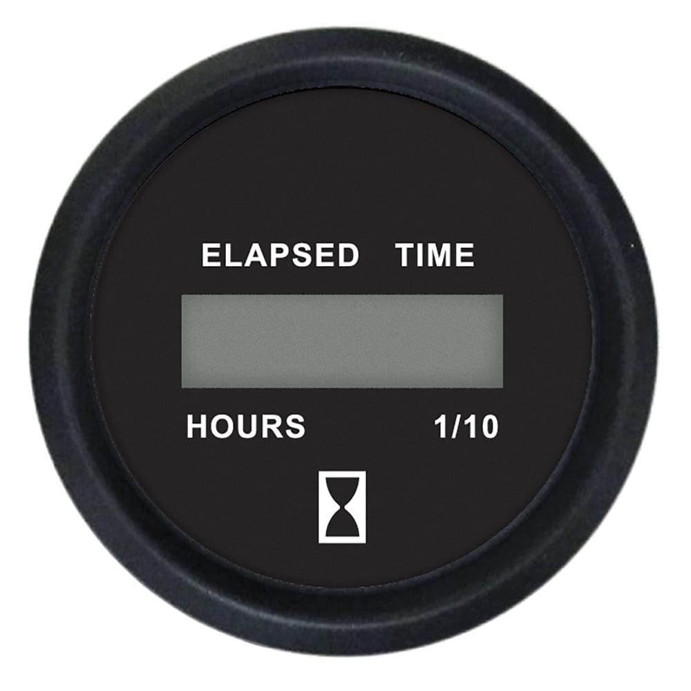 Faria Beede Instruments Faria Euro Black 2" Digital Hourmeter Gauge Marine Navigation & Instruments