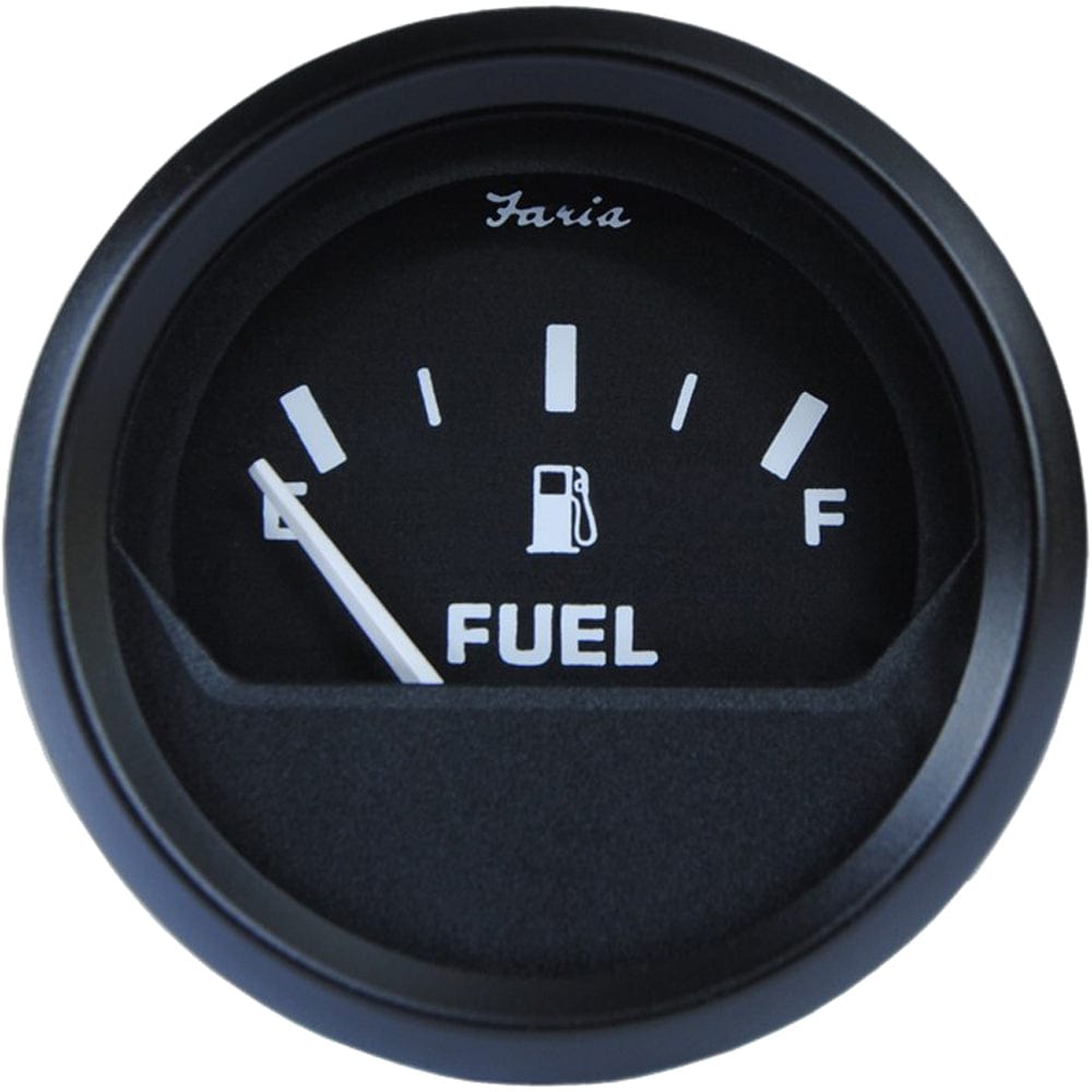 Faria Beede Instruments Faria Euro Black 2" Fuel Level Gauge Marine Navigation & Instruments