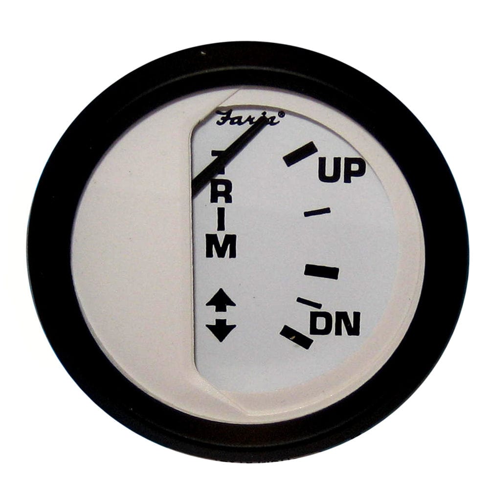 Faria Beede Instruments Faria Euro White 2" Trim Gauge f/ Mercury / Mariner /Mercruiser/Volvo DP/ Yamaha '01 and Newer Marine Navigation & Instruments