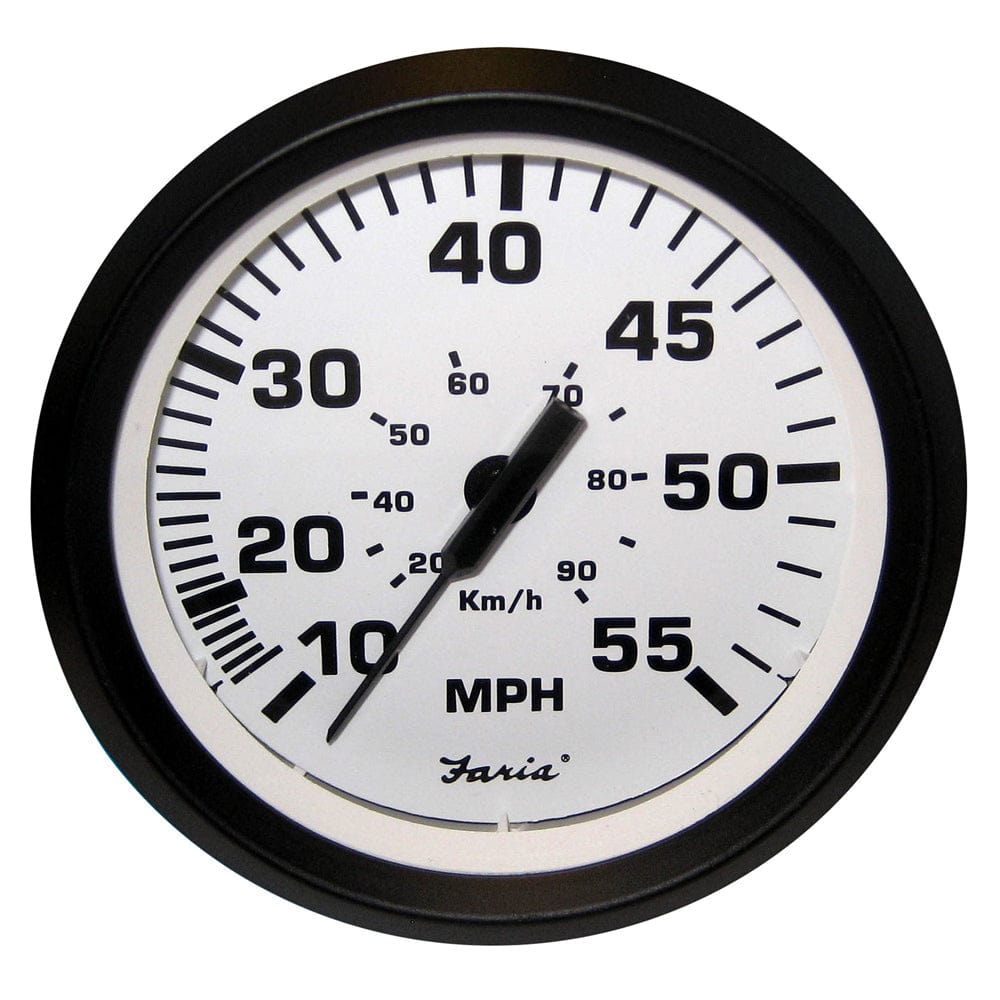Faria Beede Instruments Faria Euro White 4" Speedometer - 55MPH (Pitot) Marine Navigation & Instruments