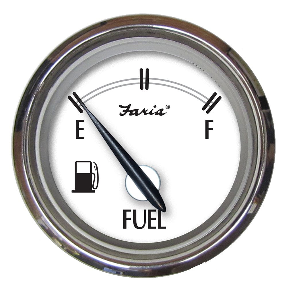 Faria Beede Instruments Faria Newport SS 2" Fuel Level Gauge - E-1/2-F Marine Navigation & Instruments
