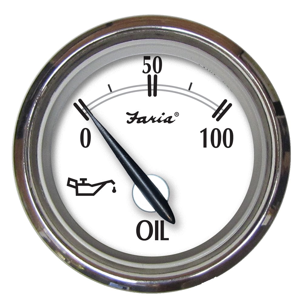 Faria Beede Instruments Faria Newport SS 2" Oil Pressure Gauge - 0 to 100 PSI Marine Navigation & Instruments