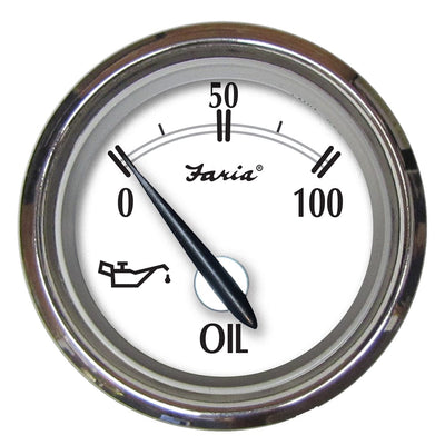 Faria Beede Instruments Faria Newport SS 2" Oil Pressure Gauge - 0 to 100 PSI Marine Navigation & Instruments