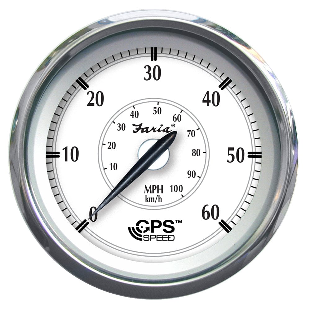 Faria Beede Instruments Faria Newport SS 4" GPS Speedometer - 0 to 60 MPH Marine Navigation & Instruments
