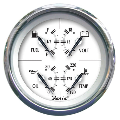 Faria Beede Instruments Faria Newport SS 4" Multifunction Gauge Marine Navigation & Instruments
