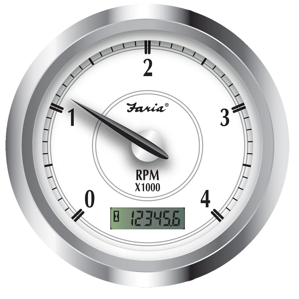 Faria Beede Instruments Faria Newport SS 4" Tachometer w/Hourmeter f/Diesel w/Magnetic Take Off - 4000 RPM Marine Navigation & Instruments