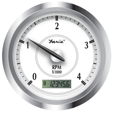 Faria Beede Instruments Faria Newport SS 4" Tachometer w/Hourmeter f/Diesel w/Magnetic Take Off - 4000 RPM Marine Navigation & Instruments